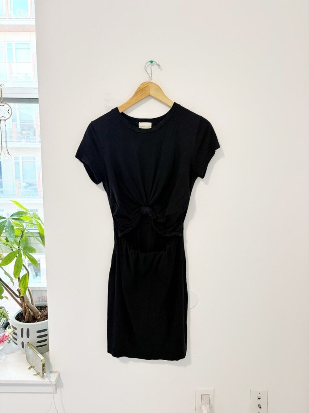 Silence + Noise Black Cutout Mini Dress Size Medium